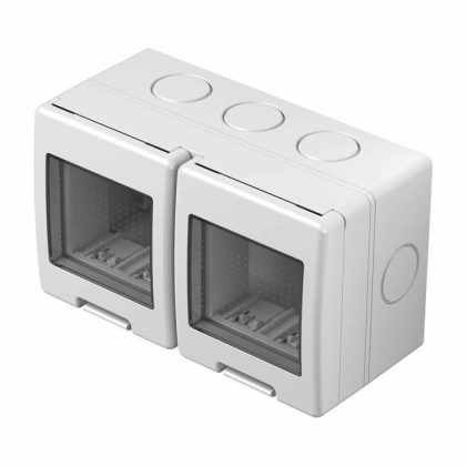 TEM kućište CUBO 2x2M s dnom bijelo IP55