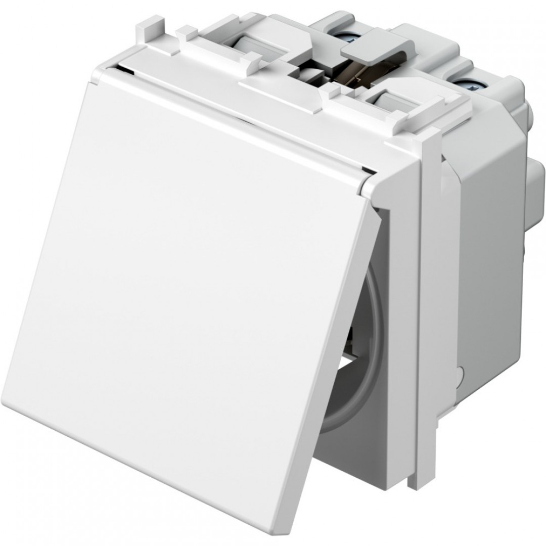 TEM Čatež utičnica 2M 16A s poklopcem bijela